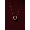 Pendants CCFJOYAS 925 Sterling Silver Plated 18K Gold Ruby Necklace Original Exquisite Retro Simple Garnet Pendant Fine Jewelry