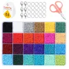 Other 2mm Multicolor Seed Beads Jewelry Making Kit Beads for Bracelets Bead Craft Kit Set Glass Seed Letter DIY Art and Craft 231207