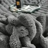 Koce wostar miękki, ciepły pluszowy koc na łóżka zima puszysta sofa z polaru koralowca