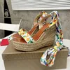 Summer New Women's Shoes Retro Strappy Slope Heel Hemp Rope Hand-woven Roman Sandals Flat Single Shoes 120923a