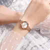 Wristwatches Lady Fashion Casual Watches Women Luxury Crystal Bracelet Wotches Steel Band Girl Quartz Clock Gifts Female Gold Time Cute Hour