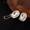 Dangle Earrings S925 Pure Anemone Lotus Leaf Macolor Retro Simple High-Grade Silver Ear Nails Wholesale