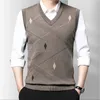 Herenvesten Business Casual Tank Top Gedrukt Gebreide Trui Herfst Heren Vest Kleding 231207