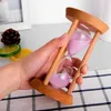 Decorative Objects Figurines 5/10/15/20/30 Minutes Wooden Hourglass Mini Desktop Decoration Sand Clock Creative Timer Children's Sandglass Kitchen Gift 231207