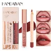 Lipstick Matte Nude Brown Lipliner Pencil Lipsticks 12 Colors Lip Contour Kit Waterproof Nonsticky Sexy Velvet Red Lipgloss Makeup Tool 231207