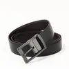 Klassisk kvinnlig designer tryckt manligt företag högkvalitativt designer Mens Leather Reversible Roting Two-in-One Large Pin Buckle Belt