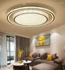 Lustres LED Lustre en cristal Dimmable moderne plafond pendentif lumières salon salle à manger lampe chambre monté Lustre