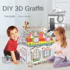 Drawing Painting Supplies 3D DIY Making Origami Three Dimensional Rocket Graffiti Assembling Parent Child Interactive Creative Toys