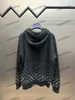 xinxinbuy hommes designer sweat à capuche dégradé lettre laine jacquard manches longues femmes bleu noir blanc gris XS-2XL