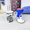 Tazze di design Tazze in ceramica occhi azzurri Tazza per coppie di latte per caffè resistente al calore a quattro colori ad alto aspetto per uso domestico con scatola