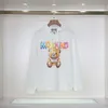 2024 Herfst/Winter Nieuwe Moschino M Family Ronde Hals Gedrukt Ballon Beer Patroon Hoodie Losse Damestop