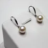 Dangle Earrings YINANYIMEI Fine Jewelry Round White Freshwater Pearl Ballpoint Silver Ear Hook 7.5-8mm