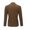 Costumes pour hommes Blazers 2023 Automne Hiver Manteau Vestes Corduroy Casual avec épaulettes Mode Revers à manches longues Veste solide Modèle 231207
