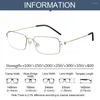 Solglasögon män affärsläsning glasögon anti-blå ljus titan legering ram manlig hyperopia presbyopia recept