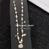 Colar de estrela de pérola CHAN 5 No.5 Lucky Novos brincos em colar de joias finas de luxo para mulheres pingente k Gold Heart Designer LES INFINIS CAMELIAa