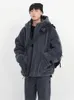 Vestes pour hommes Hiver épais chaud surdimensionné gris foncé Sherpa veste hommes avec capuche zippée moelleux lâche décontracté fausse fourrure d'agneau manteau 231206