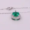Preço barato 11mm feminino esmeralda pedra preciosa corte redondo 14k colar de ouro jóias finas colares para presente