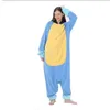 Mulheres Robe Adulto Halloween Blue Dog Cosplay Homewear Festa Traje Crianças Onesie Cartoon Pijama Meninas Mulheres Homens Animal Kigurumi Pijama 231206