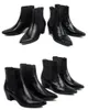 Nouveau 6 cm talon haut en cuir véritable Serpentine bout pointu robe bottes de mariage style japonais passerelle hommes Botas