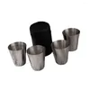 Tumblers Tableware Non Staining Travel Cups Set Picnic Supplies Smooth Surface Stainless Steel Wine Beer Cup Whiskey Mugs Adult