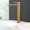 Bathroom Sink Faucets Faucet Single Handle With NEOPERL Bubbler Lead-Free Copper Vanity High Black / Chrome Gold