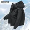 Vestes pour hommes Zozowang 2023 Hommes Veste d'hiver Blanc Canard Down Parka Casual Manteau de plumes d'oie Capuchon épais chaud imperméable 231206