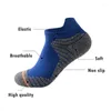 Chaussettes pour hommes de haute qualité hommes cheville sport bleu profond gris athlétique fitness course respirant été décontracté tube bas chaussette courte