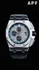 Mężczyźni Audemar Pigue Watch APF Fabryka Ceramiczna Chronograf Rozmiar 26400 26405 26411 Wyposażony w 3126 Ruch Sapphire Lens Natural Guma Pas Wodoodporny Fu