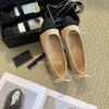 designer skor ccity paris helt ny designer svart balett lägenheter skor kanal quiltad äkta läderslip på ballerina lyx rund tå damklänning skor