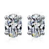 Fashion Designer Jewelry S925 Sterling Silver 4-prong Basket Diamond Earrings Women Luxury Moissanite Stud