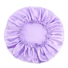 Large size Women Satin Sleeping Hat Ladies Fashion Elastic Hair Care Cap Breathable Nightcap Hair Bonnent Bathroom shower Caps