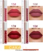Lippenstift 18 Farben Matte Lipgloss Großhandel Flüssiges Make-up Lippenfarbe Batom Langlebig Sexy Rot Rosa Nude Gloss Bulk 231207