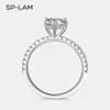 Pierścienie ślubne 1 pierścień wycięty serca dla kobiet w kształcie diamentu zespół zaręczynowy srebrny obietnica srebrna obietnica nowożeńca 231206