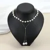 Anhänger Halsketten 2024 Mode Charme Schmuck Imitation Perle Perlen Halskette Frauen Vintage Braut Hochzeit Lange Kette Kupfer