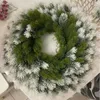 Juldekorationer 100st konstgjorda julgranplastiska tallgrenar Diy Christmas Garland Wedding Home Christmas Tree Decoration Plants 231207