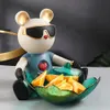 装飾的なオブジェクト図形3Dベアテーブル装飾装飾動物デスクトップキーキャンディーディッシュストレージガラストレイノルディックホームリビングルーム装飾231207