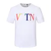 2J17 Designer Galleries Tee Italy Depts T-Shirts Casual Man Valentinos Womens Tees handbemalte Tintenspritzer Graffiti-Buchstaben lose kurzärmelige Rundhals-Kleidung DS