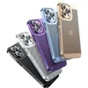 Lyxiga kylhålskalpläteringsvärmeförstärkning andas linsskydd Socktäker hård plastskydd för iPhone 15 14 13 12 Mini 11 Pro Max XR X XS 8 7 Plus