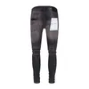 designer amirssNew Purple Brand Black Cracked Jeans personnalisés pour hommes