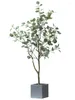 Decorative Flowers Artificial Plant Bonsai Eucalyptus Tree Indoor Living Room Nordic On-the-Ground Green Fake Trees Ornaments