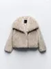 Women's Fur Women Furry Faux Warm Overcoats Winter Long Sleeve Turn Down Collar Loose Jackets Female Luxury Fashion Coats Streetwear