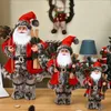 クリスマス装飾60/40cmビッグクリスマスサンタクロース人形の装飾品スタンディングサンタ置物人形クリスマスホームデコレーションキッズギフトナビダッド231207