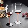 Kupalar 900950ml renkli tutamak büyük kristal şarap bardakları ev büyük kapasite kırmızı cam lüks şampanya goblet fincan bar içecek 231207
