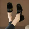 Fashion personality Brown Black Buckle Office Shoes Cover toe Women 2023 Suede High heeled Shoes Lady Wedding Dress Shoes