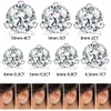 Einzigartige 3-Krappen-Niedrigwinkelfassung Vvs-Moissanit-Diamant-Ohrstecker, antiallergische Ohrringe aus 925er-Sterlingsilber für Männer und Frauen