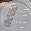 Nagelkonstdekorationer 3040 st aurora Love Heart Nail Art 1 Bottle Girl Relief Sticker 3D Shiny Rhinestones Flatbottom Mixed Mnaicure Crystal 231207