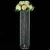 Decoração de festa venda por bk elegante mesa de cristal candelabro flor stand centro peças redondas rack de metal adereços coluna decoração gota d dhiys