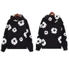 Men's Hoodies 2023FW Cotton Kapok Puff Print Hoodie Mens Men Women Couple Sweatshirt Casual Oversized Pullover