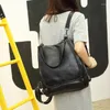 Borse da scuola Zaino da donna alla moda con cerniera Zaini da donna per il tempo libero Borsa da viaggio in morbida pelle PU Borsa a tracolla per Q362