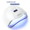 UV LED Gel Nail Lamp Professional 120W UV Nail Light for Gel Polish Fast Curing with 36 Lamp Beads Nail Dryer for Salon Home